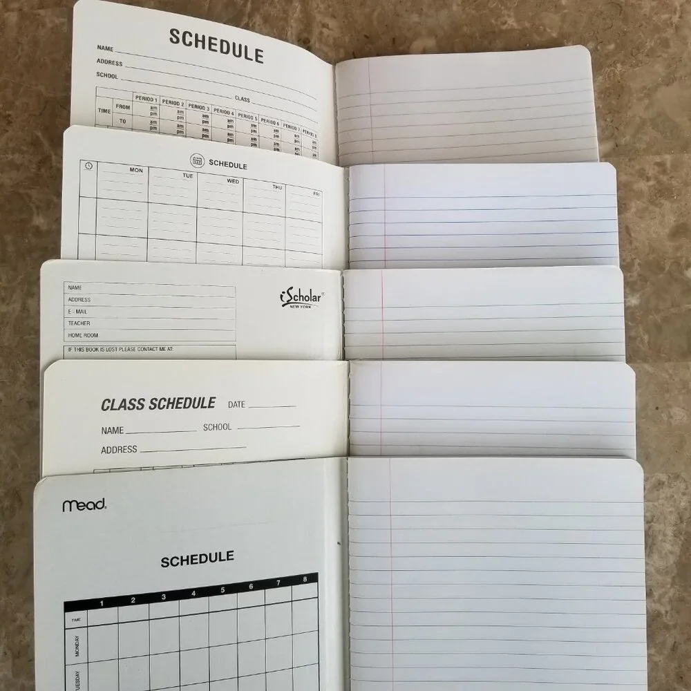 Set of 5 Wide Ruled Composition Notebooks
